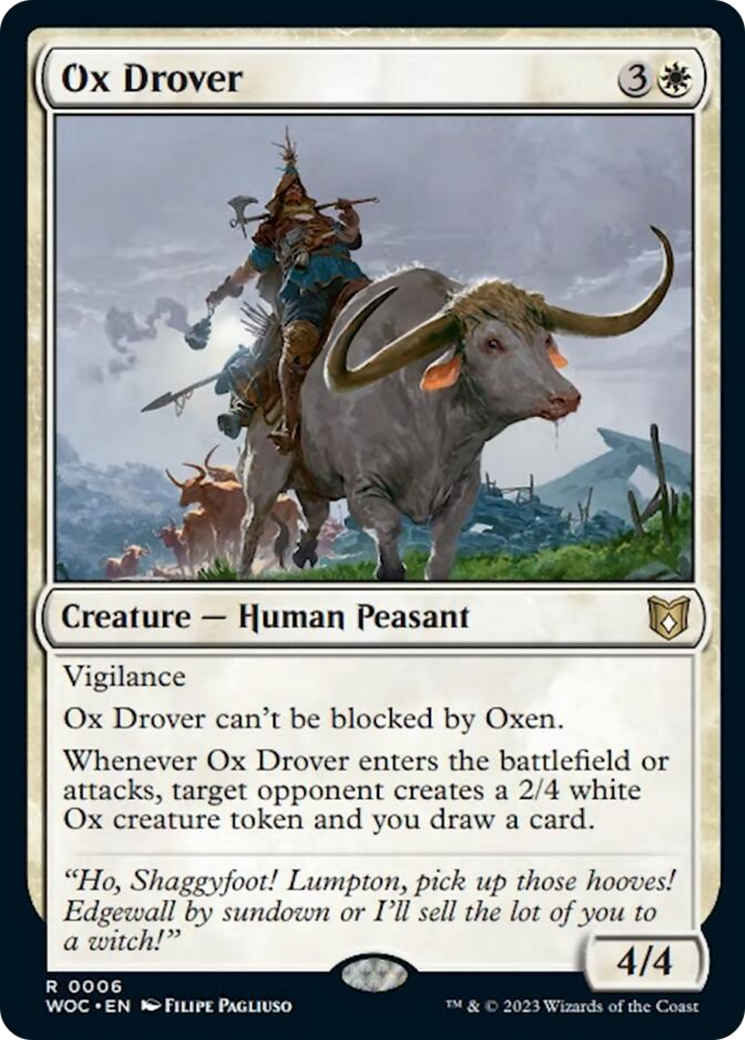 Ox Drover [Wilds of Eldraine Commander] | Cards and Coasters CA