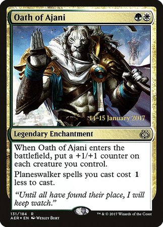 Oath of Ajani [Aether Revolt Promos] | Cards and Coasters CA