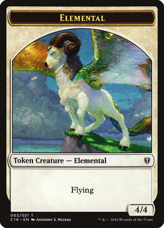 Elemental // Soldier Double-sided Token [Commander 2016 Tokens] | Cards and Coasters CA