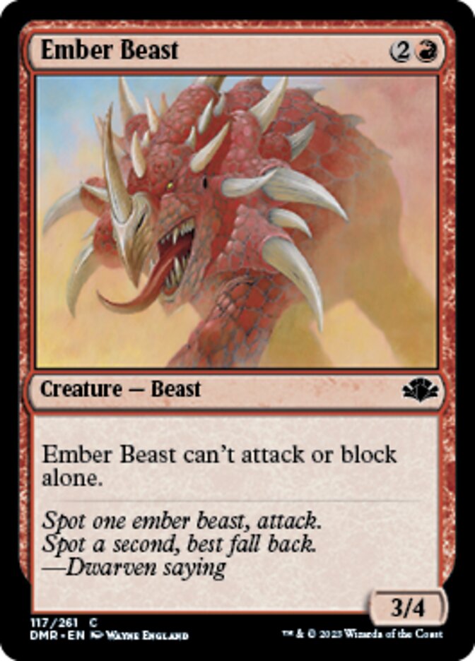 Ember Beast [Dominaria Remastered] | Cards and Coasters CA