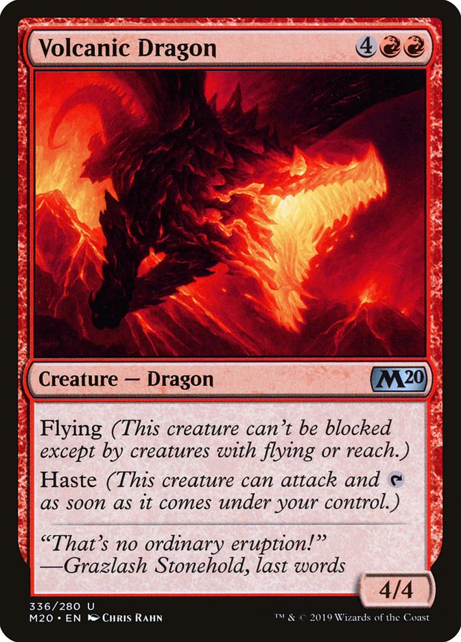 Volcanic Dragon [Core Set 2020] | Cards and Coasters CA