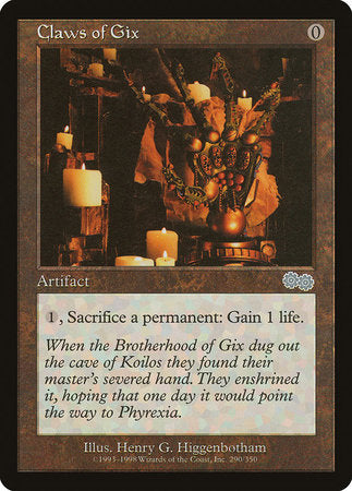 Claws of Gix [Urza's Saga] | Cards and Coasters CA