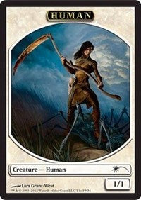 Human // Wolf Token [FNM Promos] | Cards and Coasters CA