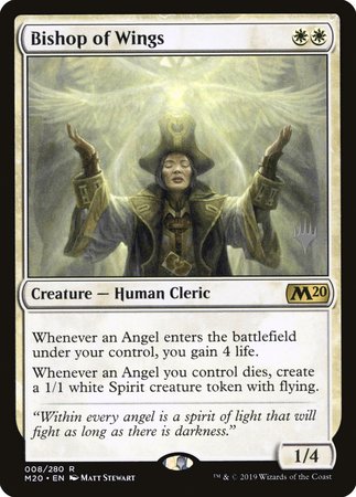 Bishop of Wings [Core Set 2020 Promos] | Cards and Coasters CA