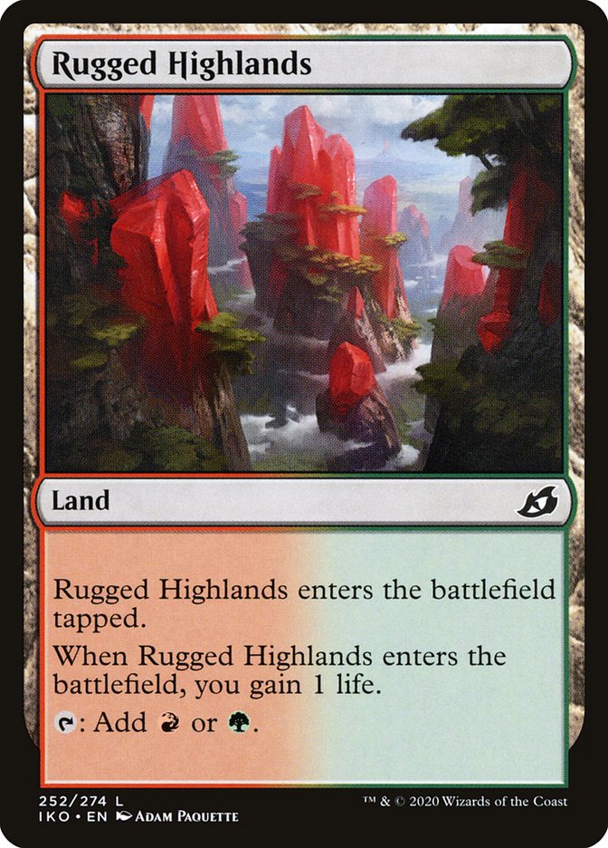 Rugged Highlands [Ikoria: Lair of Behemoths] | Cards and Coasters CA