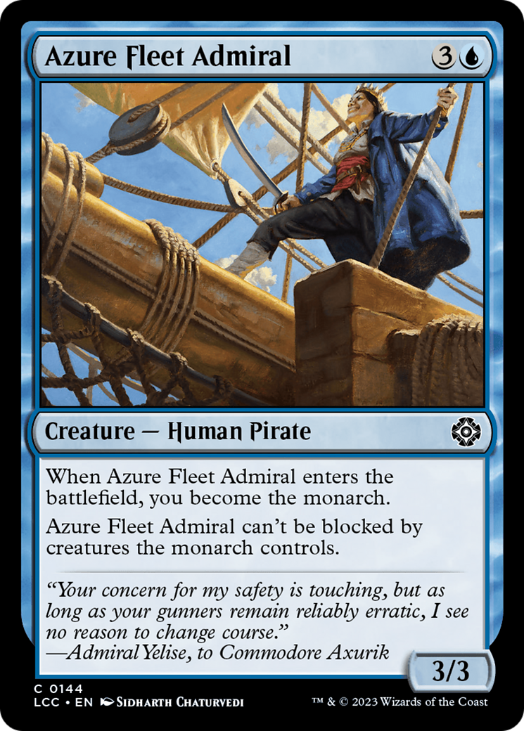 Azure Fleet Admiral [The Lost Caverns of Ixalan Commander] | Cards and Coasters CA