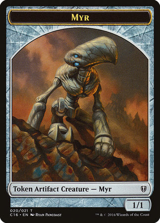 Myr // Bird (White) Double-sided Token [Commander 2016 Tokens] | Cards and Coasters CA