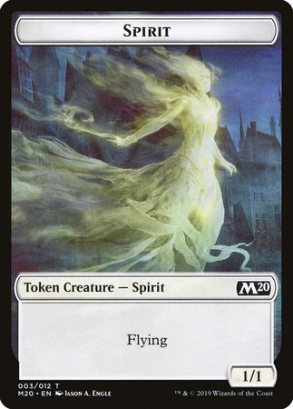 Spirit Token [Core Set 2020 Tokens] | Cards and Coasters CA