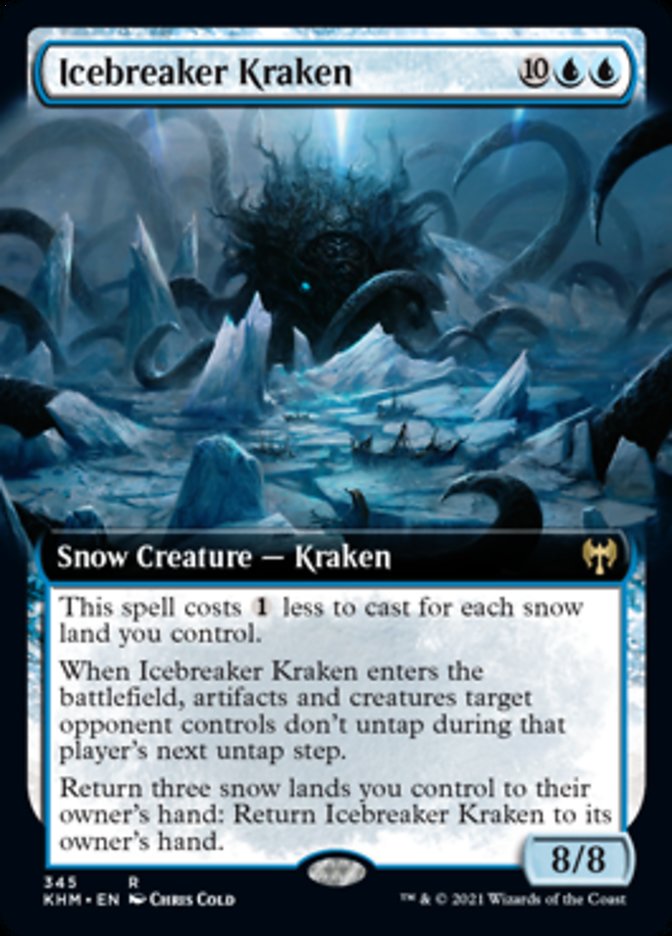 Icebreaker Kraken (Extended Art) [Kaldheim] | Cards and Coasters CA