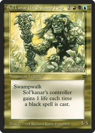 Sol'kanar the Swamp King [Legends] | Cards and Coasters CA