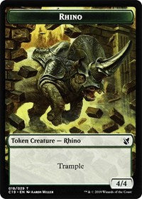 Rhino // Egg Double-sided Token [Commander 2019 Tokens] | Cards and Coasters CA