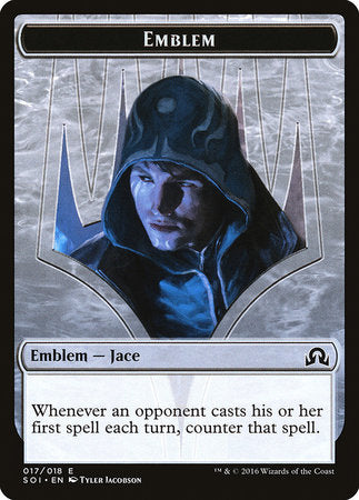 Emblem - Jace, Unraveler of Secrets [Shadows over Innistrad Tokens] | Cards and Coasters CA