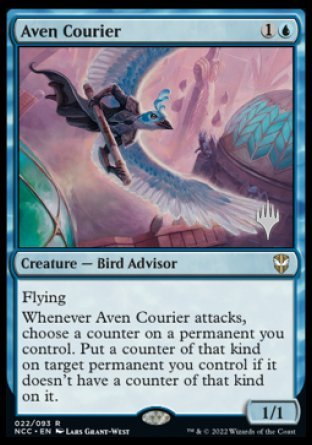 Aven Courier (Promo Pack) [Streets of New Capenna Commander Promos] | Cards and Coasters CA