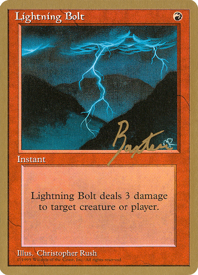 Lightning Bolt (George Baxter) [Pro Tour Collector Set] | Cards and Coasters CA