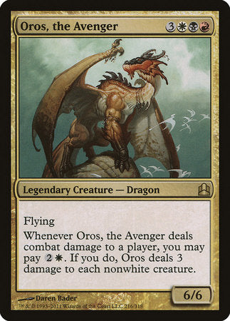 Oros, the Avenger [Commander 2011] | Cards and Coasters CA