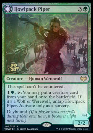 Howlpack Piper // Wildsong Howler [Innistrad: Crimson Vow Prerelease Promos] | Cards and Coasters CA