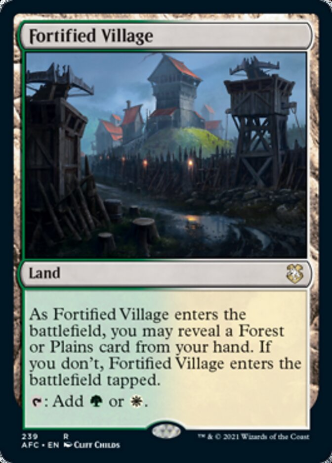 Fortified Village [Dungeons & Dragons: Adventures in the Forgotten Realms Commander] | Cards and Coasters CA