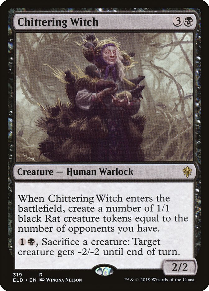 Chittering Witch [Throne of Eldraine] | Cards and Coasters CA