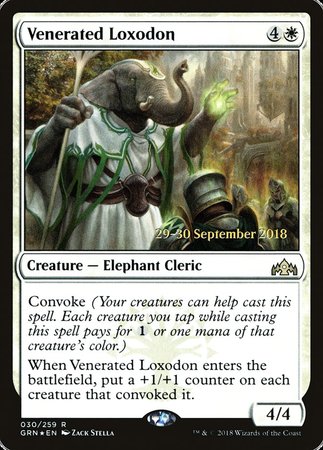 Venerated Loxodon [Guilds of Ravnica Promos] | Cards and Coasters CA