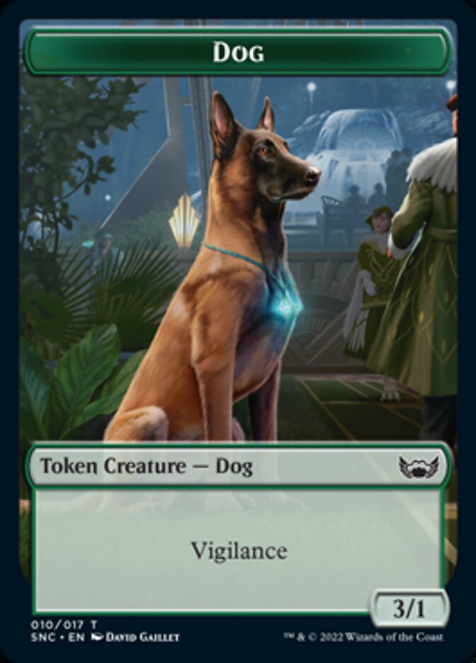 Ogre Warrior // Dog Double-sided Token [Streets of New Capenna Tokens] | Cards and Coasters CA