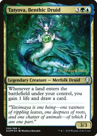 Tatyova, Benthic Druid [Dominaria Promos] | Cards and Coasters CA