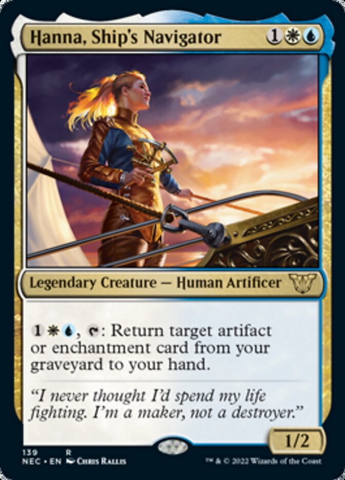 Hanna, Ship's Navigator [Kamigawa: Neon Dynasty Commander] | Cards and Coasters CA