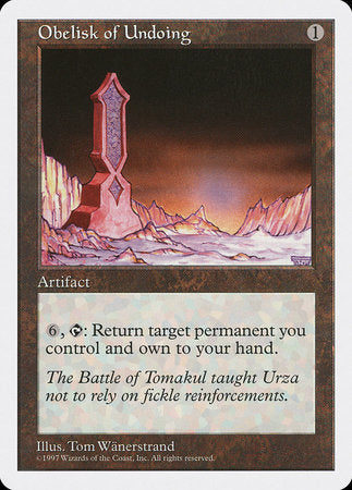 Obelisk of Undoing [Fifth Edition] | Cards and Coasters CA