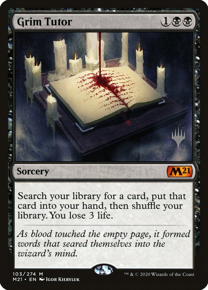 Grim Tutor (Promo Pack) [Core Set 2021 Promos] | Cards and Coasters CA
