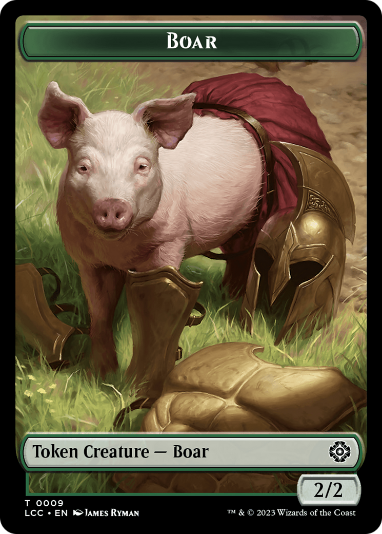 Boar // Merfolk (0003) Double-Sided Token [The Lost Caverns of Ixalan Commander Tokens] | Cards and Coasters CA