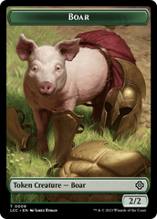 Boar // Merfolk (0005) Double-Sided Token [The Lost Caverns of Ixalan Commander Tokens] | Cards and Coasters CA