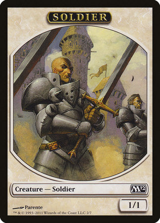 Soldier Token [Magic 2012 Tokens] | Cards and Coasters CA