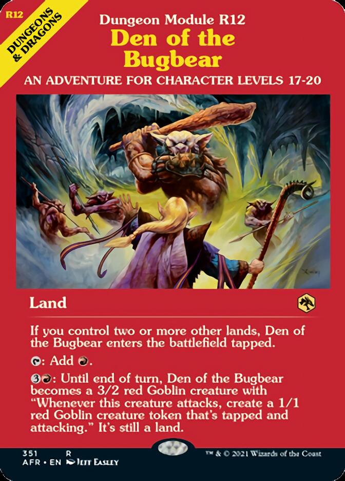 Den of the Bugbear (Dungeon Module) [Dungeons & Dragons: Adventures in the Forgotten Realms] | Cards and Coasters CA
