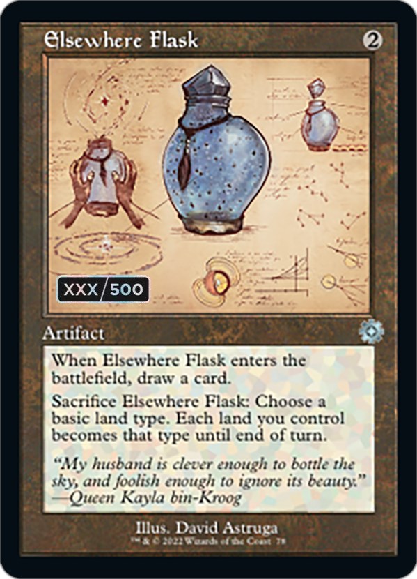 Elsewhere Flask (Retro Schematic) (Serial Numbered) [The Brothers' War Retro Artifacts] | Cards and Coasters CA