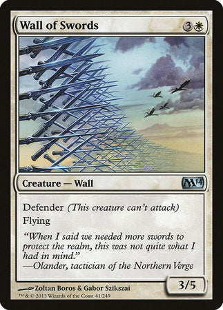 Wall of Swords [Magic 2014] | Cards and Coasters CA