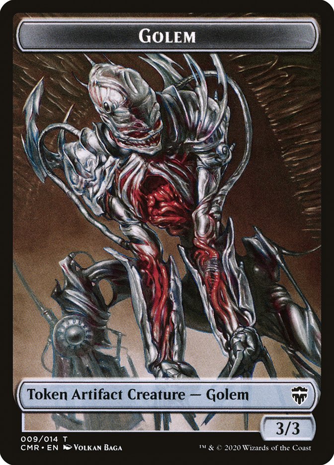 Golem // Rock Token [Commander Legends Tokens] | Cards and Coasters CA