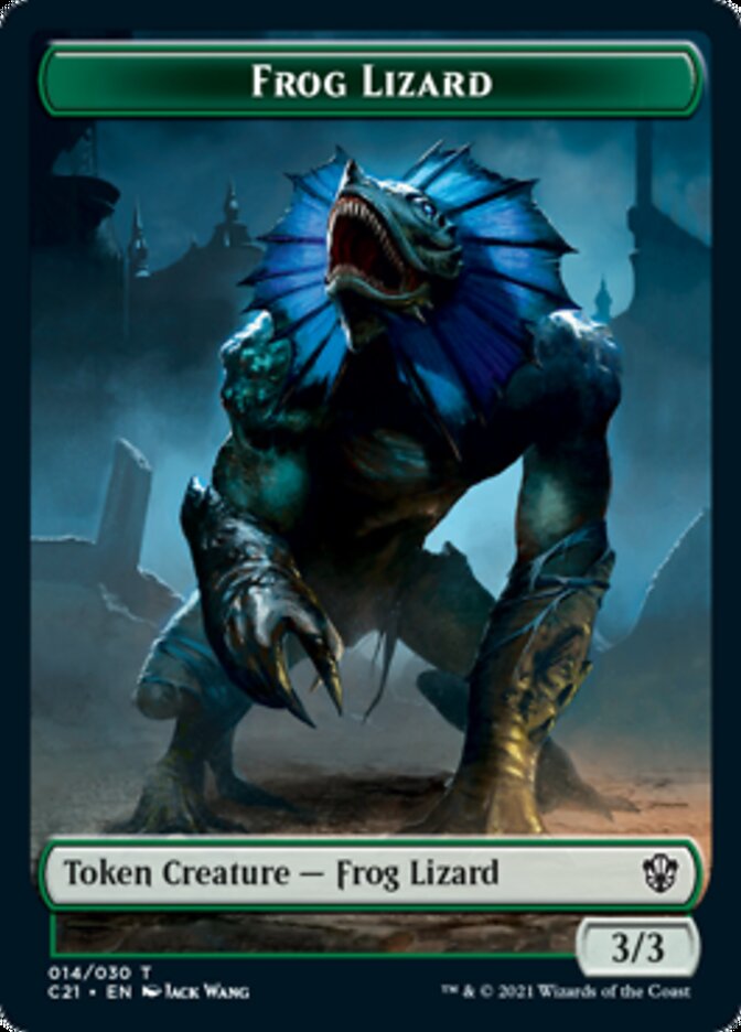 Frog Lizard // Elephant Token [Commander 2021 Tokens] | Cards and Coasters CA