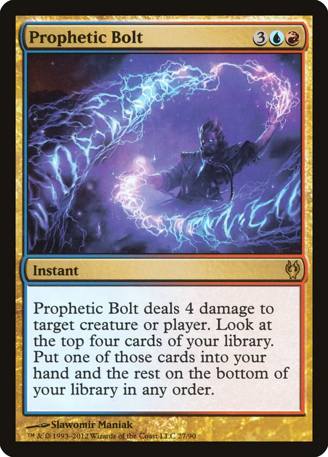Prophetic Bolt [Duel Decks: Izzet vs. Golgari] | Cards and Coasters CA
