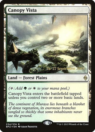 Canopy Vista [Battle for Zendikar Promos] | Cards and Coasters CA