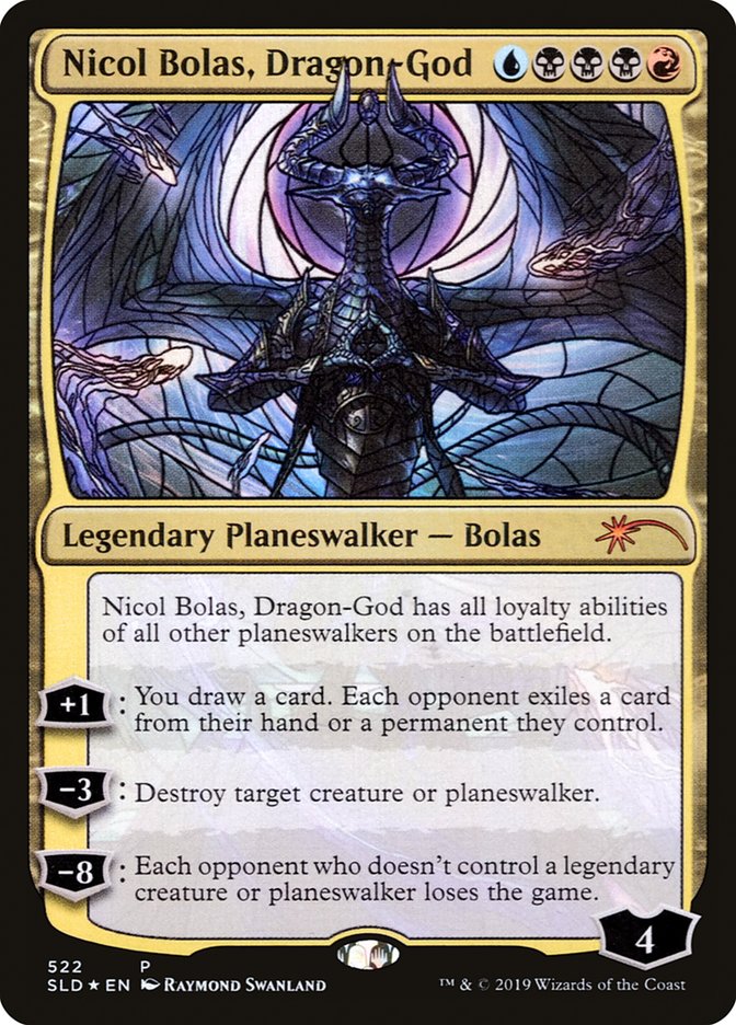 Nicol Bolas, Dragon-God (Stained Glass) [Secret Lair Drop Promos] | Cards and Coasters CA