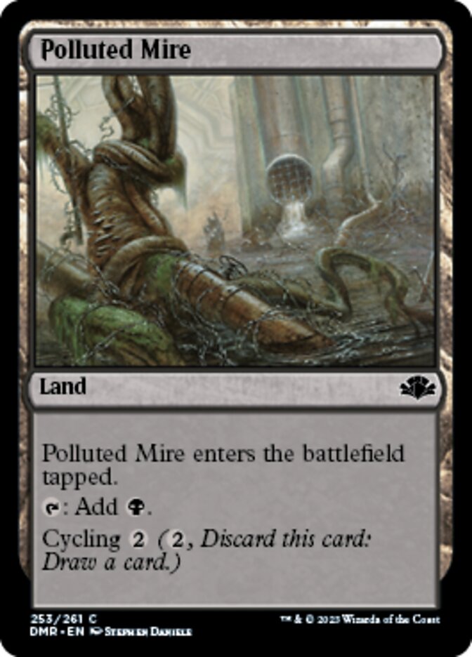 Polluted Mire [Dominaria Remastered] | Cards and Coasters CA