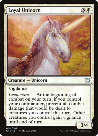 Loyal Unicorn [Commander 2018] | Cards and Coasters CA