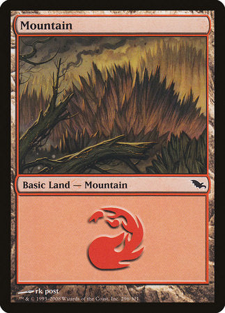 Mountain (296) [Shadowmoor] | Cards and Coasters CA