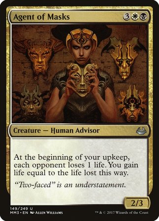 Agent of Masks [Modern Masters 2017] | Cards and Coasters CA