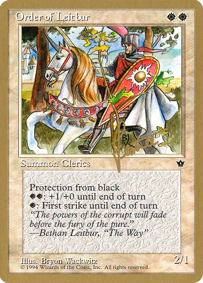 Order of Leitbur (Male) (Bertrand Lestree) [Pro Tour Collector Set] | Cards and Coasters CA