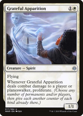 Grateful Apparition [War of the Spark] | Cards and Coasters CA