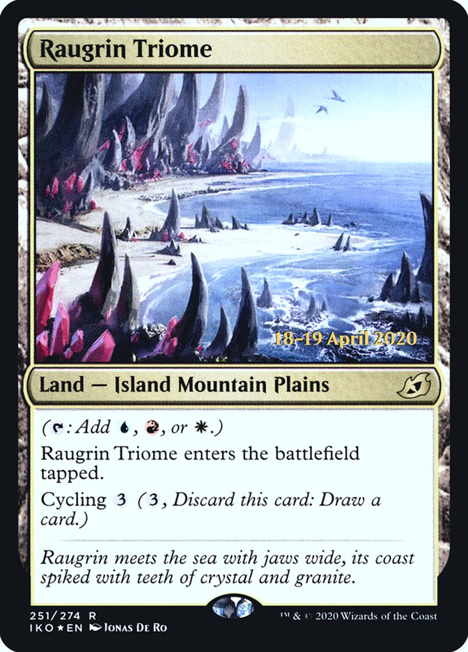 Raugrin Triome  [Ikoria: Lair of Behemoths Prerelease Promos] | Cards and Coasters CA