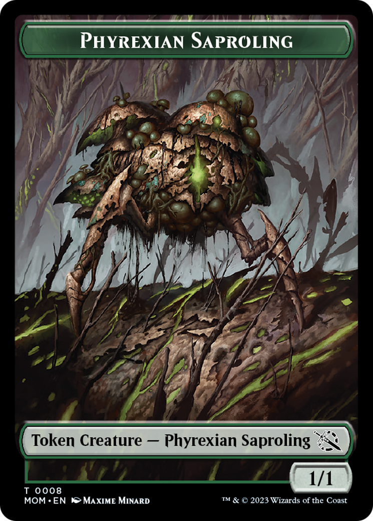 First Mate Ragavan // Phyrexian Saproling Double-Sided Token [March of the Machine Tokens] | Cards and Coasters CA