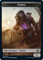 Snake // Zombie Double-sided Token [Commander Collection: Black Tokens] | Cards and Coasters CA