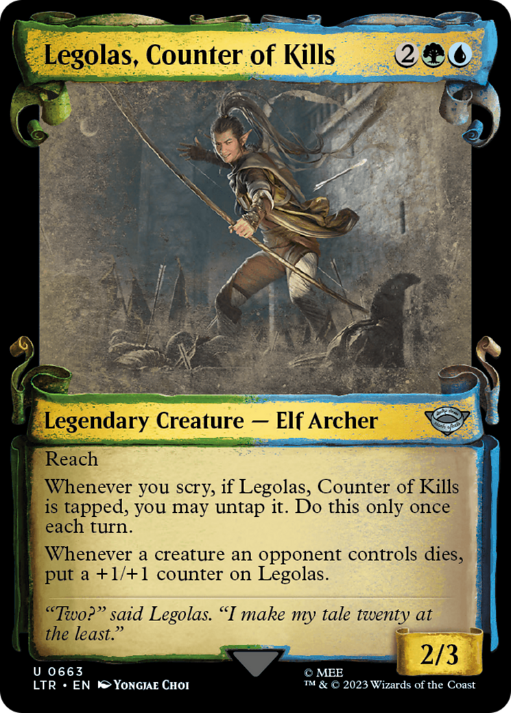 Legolas, Counter of Kills [The Lord of the Rings: Tales of Middle-Earth Showcase Scrolls] | Cards and Coasters CA