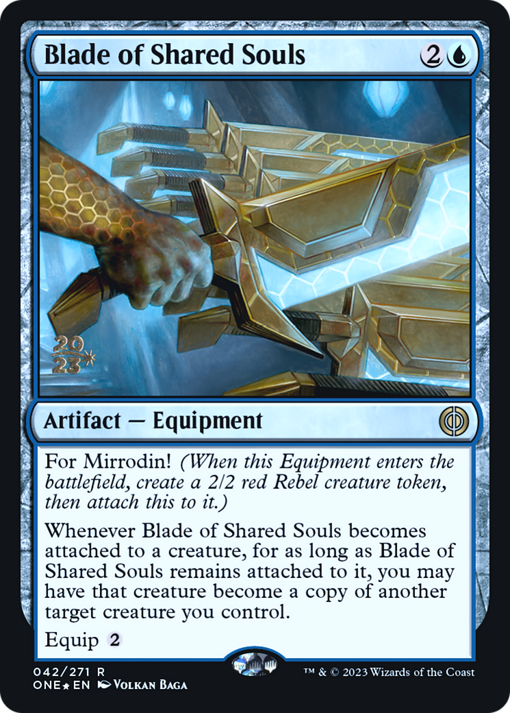 Blade of Shared Souls [Phyrexia: All Will Be One Prerelease Promos] | Cards and Coasters CA